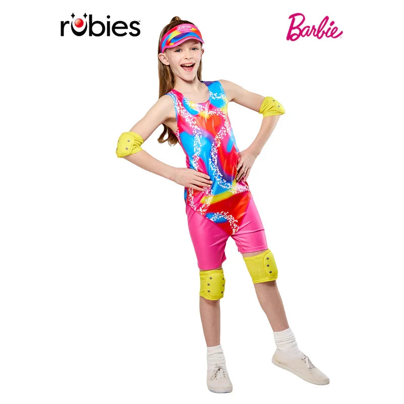 White Smoke Barbie Rollerskate Barbie Girls Costume Costumes