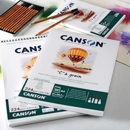Light Gray Canson CA Grain 224 Pad 30S A4 224G Pads