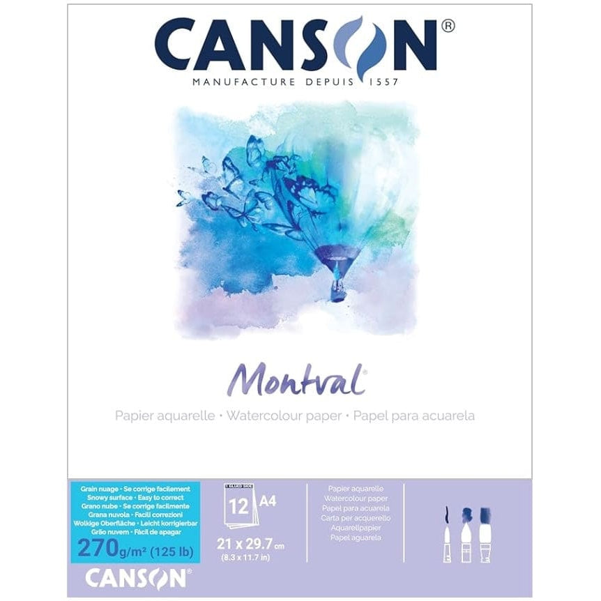 White Smoke Canson Montval 270 Pad Rough A4 Pads