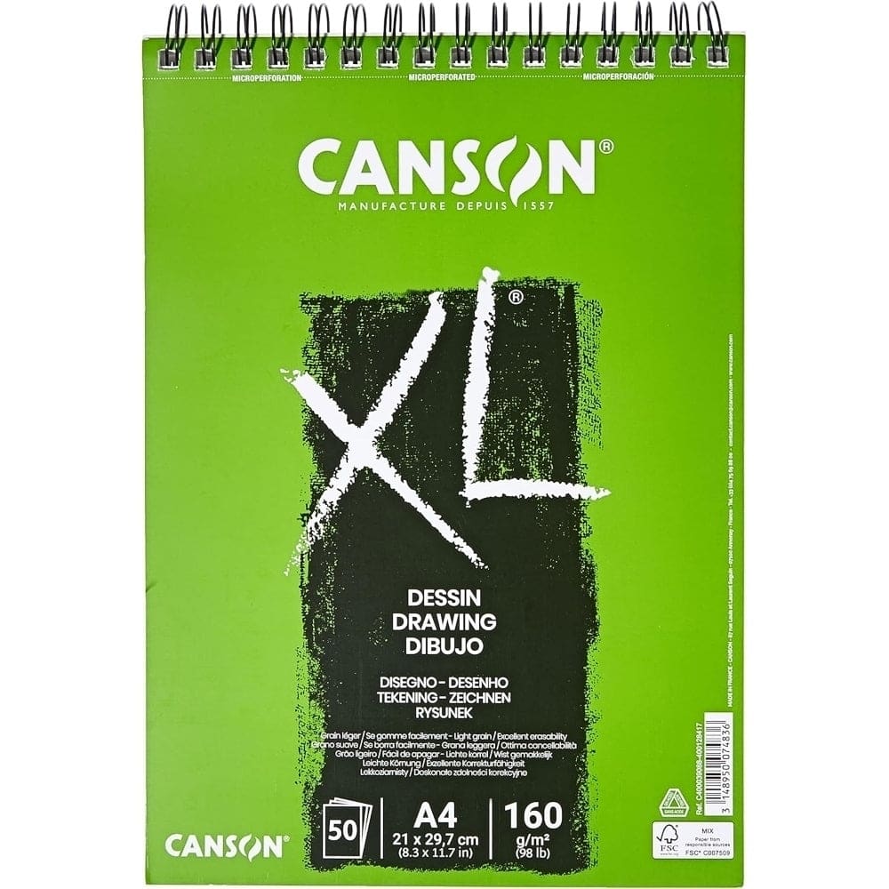 Olive Drab Canson XL Range 160 Pad XL Drawing A5 Pads