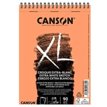 Sandy Brown Canson XL Range 90 Pad - Spiral bound XL Extra White A5 Pads