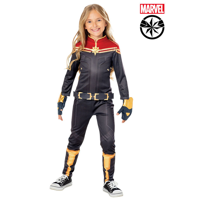 White Smoke Captain Marvel Deluxe Girls Costume Costumes