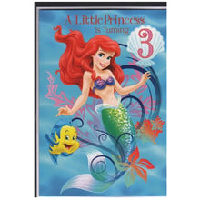 Cadet Blue Little Mermaid You're 3 Greeting Card Bags & Invitation