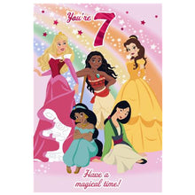 Misty Rose Hallmark Disney Princesses You're 7! Greeting Card Bags & Invitation