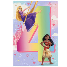 Light Steel Blue Disney's Moana and Tangled You're 4! Greeting Card Bags & Invitation