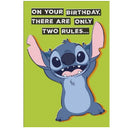 Yellow Green Hallmark Disney Stitch Birthday Greeting Card Two Rules Bags & Invitation