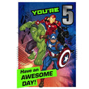 Lavender Marvel Spider-man You're 4 today Greeting Card Bags & Invitation