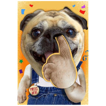 Gray Hallmark Interactive Sound Card Pickin' Dog Bags & Invitation