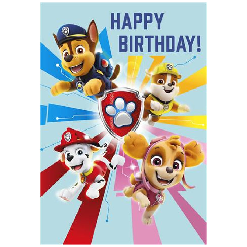 Light Blue Hallmark Interactive Sound Card Paw Patrol Bags & Invitation