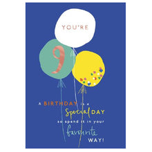 Dark Slate Blue Hallmark Happy Balloons You’re 9! Greeting Card Bags & Invitation