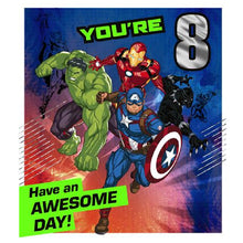 White Smoke Connections from Hallmark Marvel Avengers 8th Birthday Greeting Card Bags & Invitation