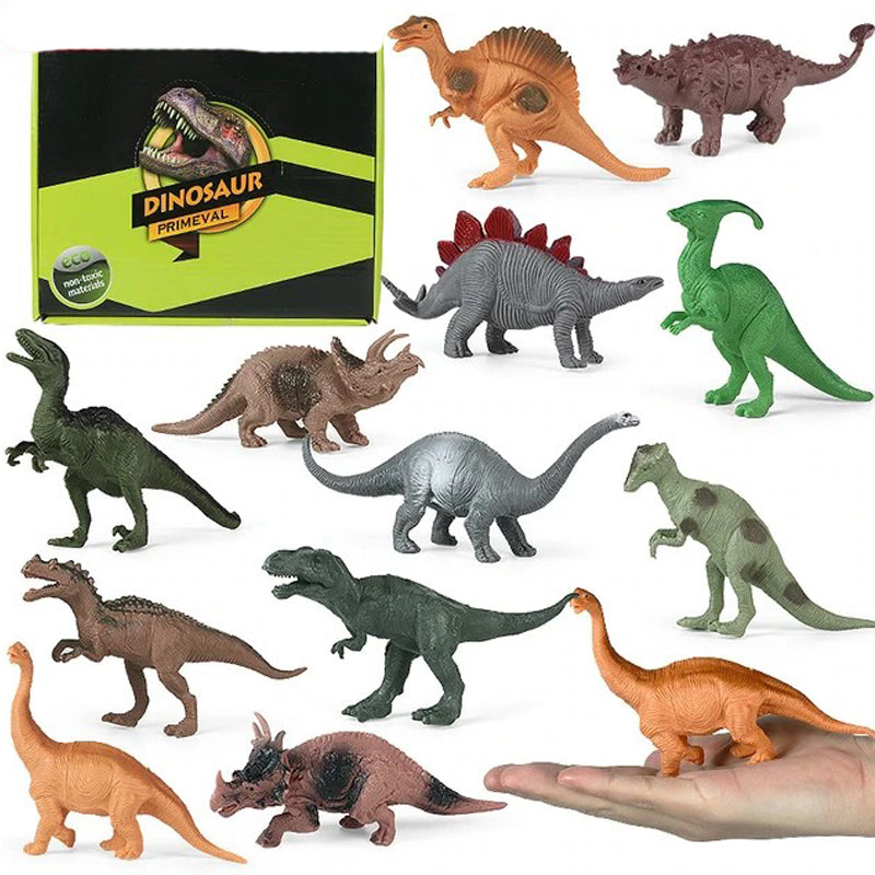 Dim Gray Dinosaurs 12pc Figure Box Set Dinosaur Toys