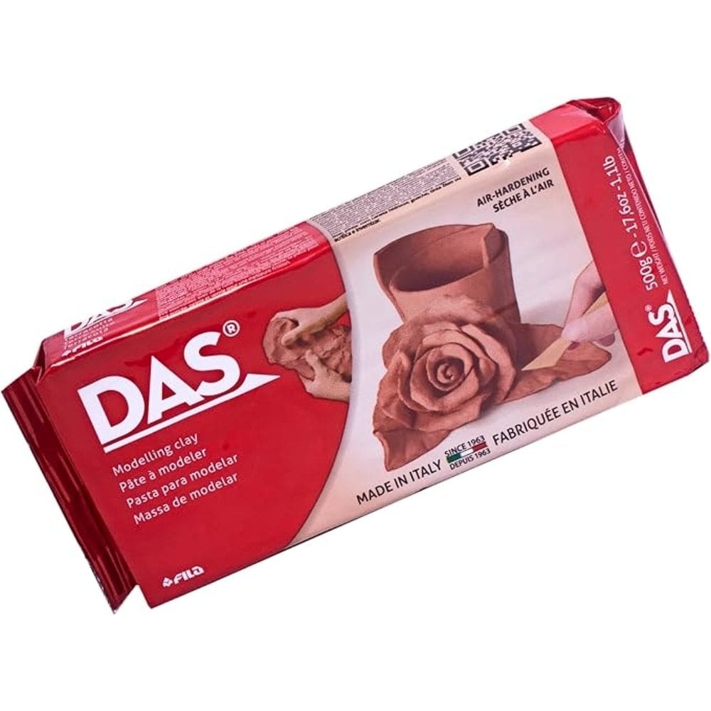 White Smoke DAS Terracotta Block, 500g Modelling Clay