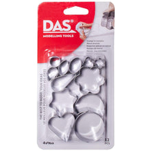Light Gray DAS Tools, 12 Metal Clay Cutters Modelling Tools & Accessories
