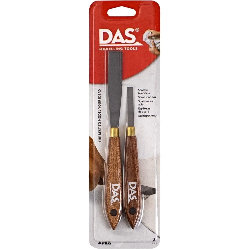 Gray DAS Tools Blister 2 Metal Spatulas Modelling Tools & Accessories