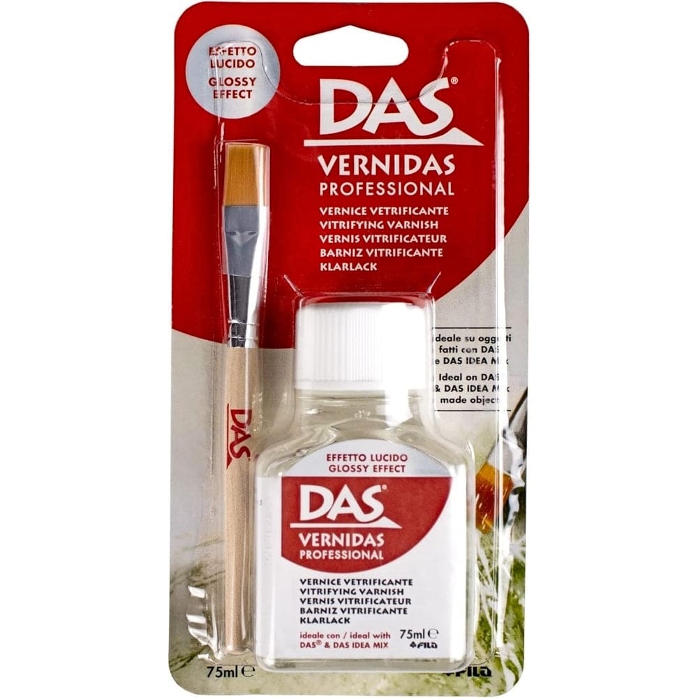 Dark Red DAS Vernidas Professional Varnish, Glossy Effect, 75ml Glazes & Softeners