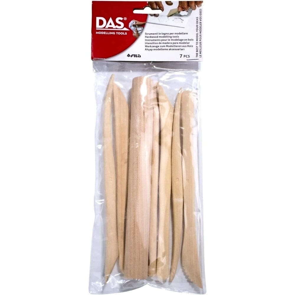 White Smoke DAS Wooden Cutters 7Pcs Modelling Tools & Accessories