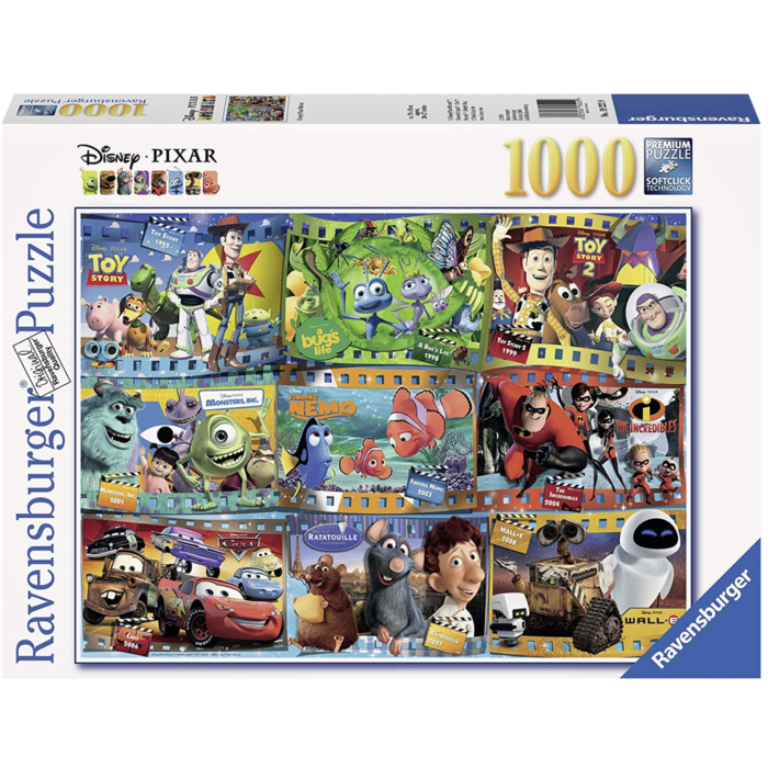 1000-piece Disney Pixar movie jigsaw puzzle in retail box