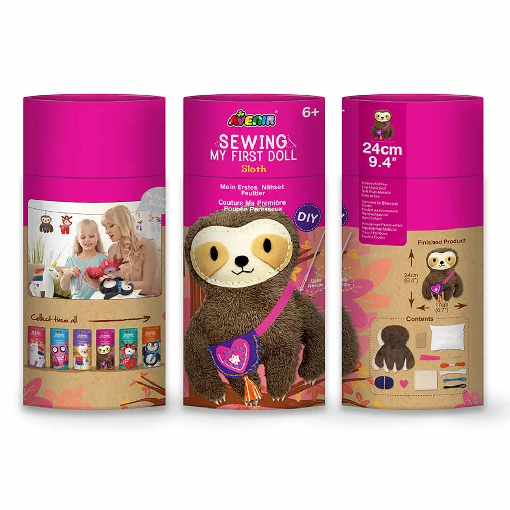 White Smoke Avenir Sewing Doll Sloth Kids Activities