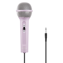 Pink Frozen wireless microphone with on/off switch and metal mesh head