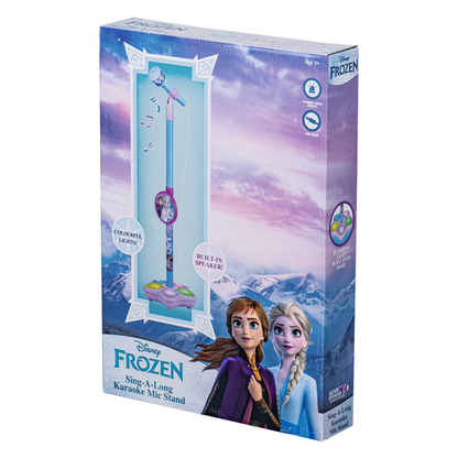 Disney Frozen sing-a-long karaoke mic & speaker retail box with character artwork