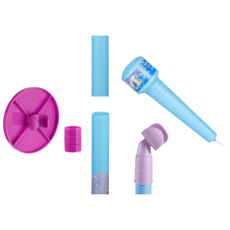 Disney Frozen sing-a-long mic & speaker parts: purple base, pink fan, blue mic pieces