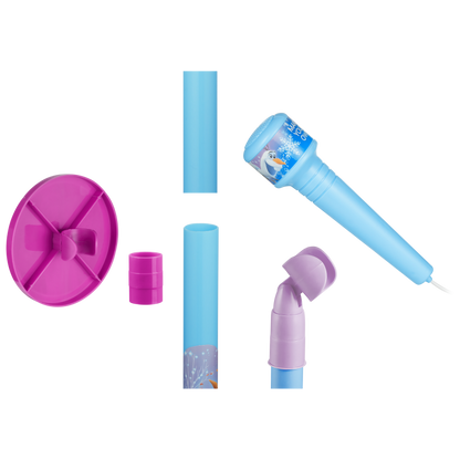 Disney Frozen sing-a-long mic & speaker parts: purple base, pink fan, blue mic pieces