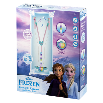 Disney Frozen Bluetooth karaoke double microphone stand retail box with built-in lights