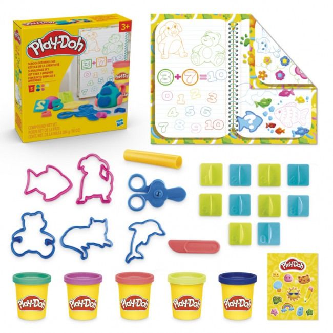 White Smoke Play-Doh School Activities Set Kids Clay, Dough & Modelling