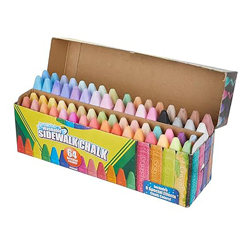 Crayola Washable Sidewalk Chalk in Assorted Colors 64 Count Gift for Kids