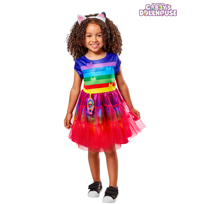 White Smoke Gabby's Dollhouse Rainbow Deluxe Costume 3 to 5 Years Costumes