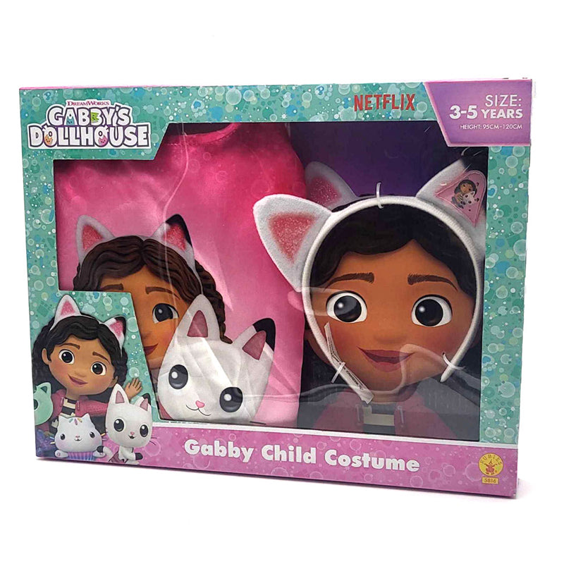 White Smoke Gabby's Dollhouse Costume Box 3 to 5 Years Costumes
