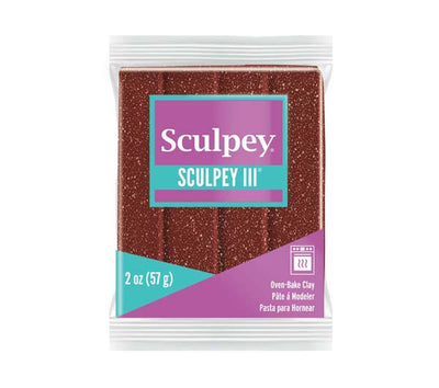 Saddle Brown Sculpey III Modelling Clay, 57g, Garnet Glitter Modelling Clay