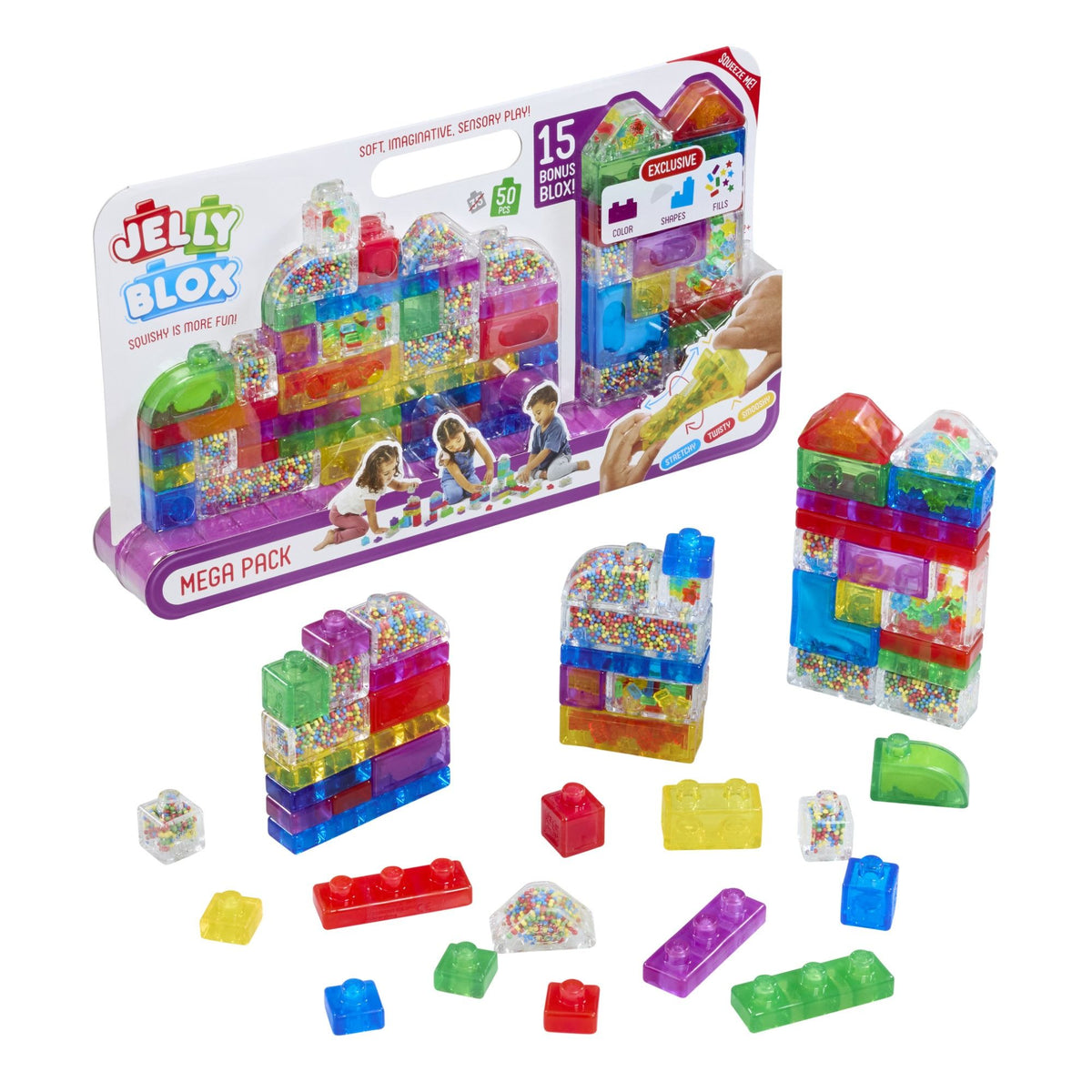 White Smoke Jelly Blox MEGA Pack Sensory Building & Construction Toys