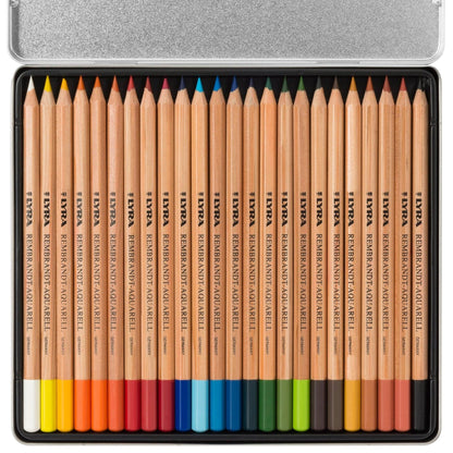 Rosy Brown Lyra Rembrandt Aquarell Metal Box 24 pcs Pencils