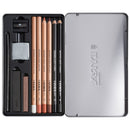 Gray Lyra Rembrandt Sketching Set Tin Box 11 Pcs Pencils