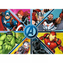 Avengers 60-piece jigsaw puzzle artwork collage with hero faces and logo