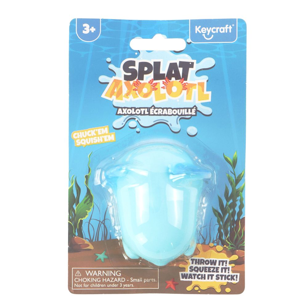 Cornflower Blue Keycraft Splat Axolotl Squishy & Squeeze