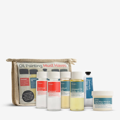 White Smoke Gamblin Oil Painting Must Haves Set Mediums