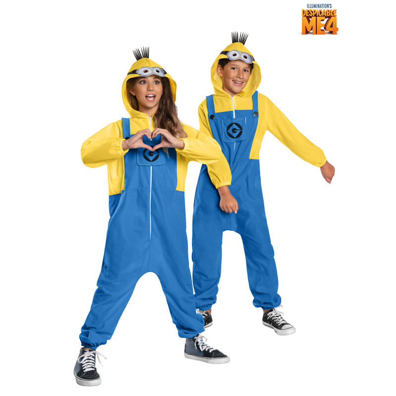 White Smoke Minion Despicable Me 4 Jumpsuit Costumes