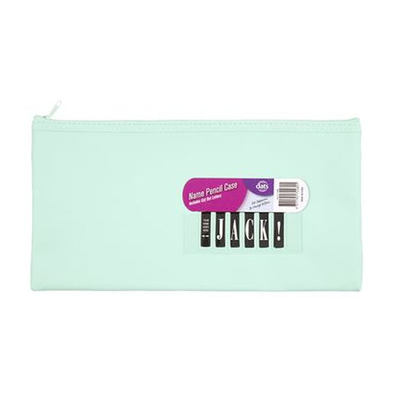 Dats Pencil Case Name 1 Zip PVC 330x165mm Teal
