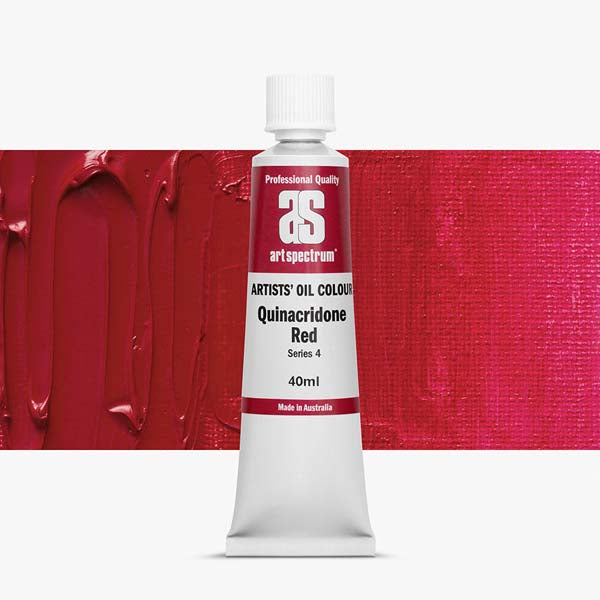 White Smoke Art Spectrum Oil Paint 40mL Quinacridone Red S4 Oil Paints