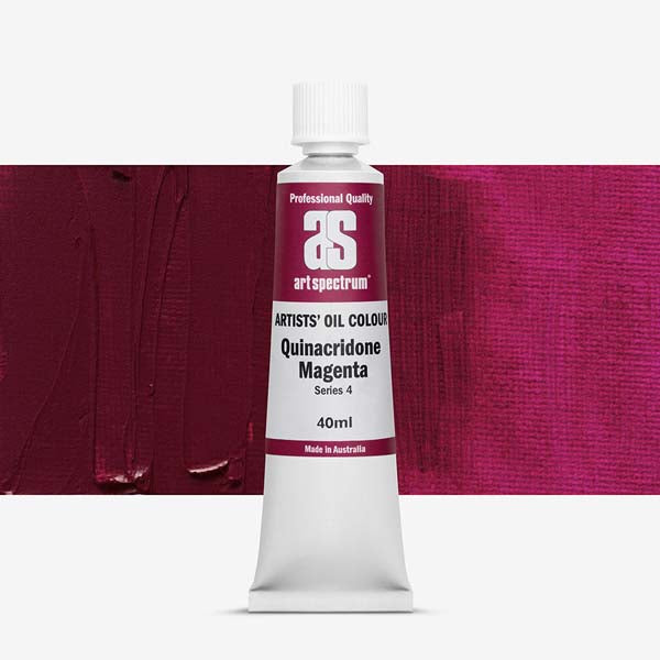 White Smoke Art Spectrum Oil Paint 40mL Quinacridone Magenta S4 Oil Paints