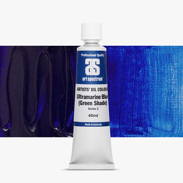 White Smoke Art Spectrum Oil Paint 40mL Ultramarine Blue (Green Shade) S2 Oil Paints