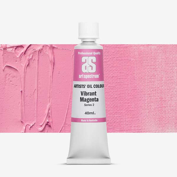 White Smoke Art Spectrum Oil Paint 40mL Vibrant Magenta S2 Oil Paints