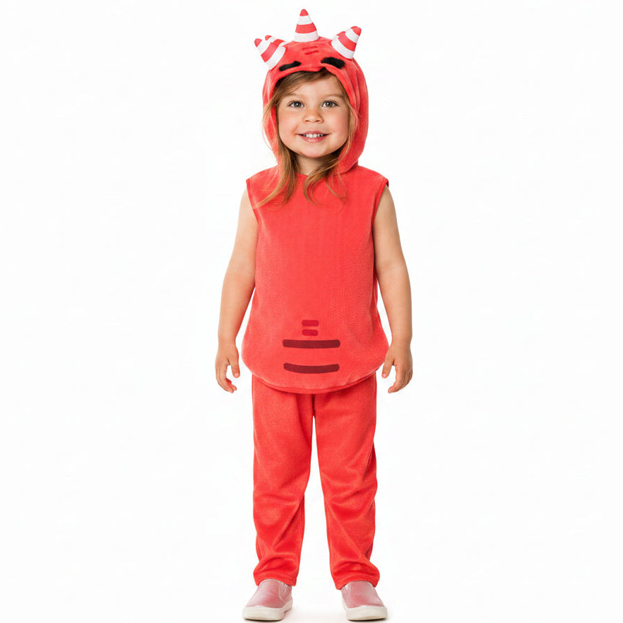 White Smoke Oddbods Fuse Red Monster Kids Costume Costumes