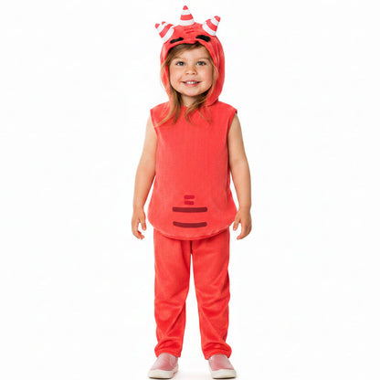 White Smoke Oddbods Fuse Red Monster Kids Costume Costumes