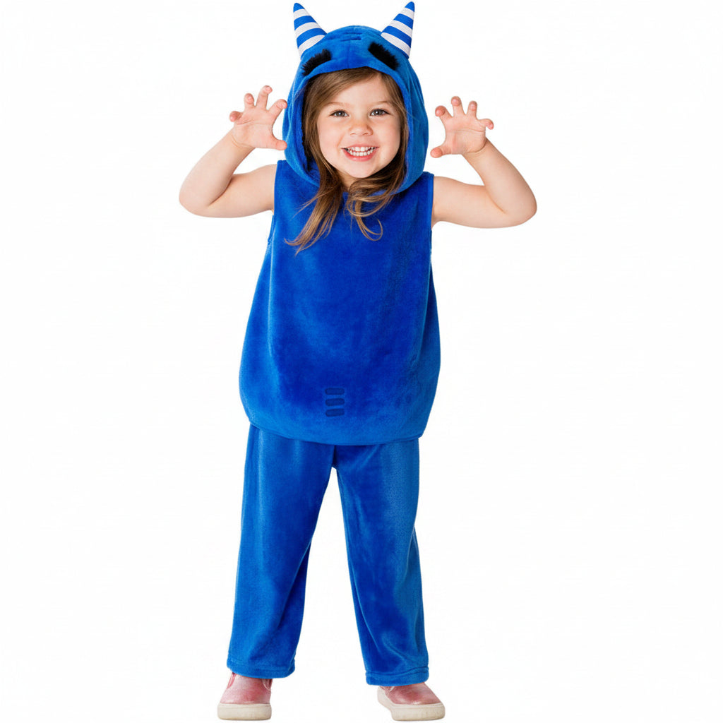 White Smoke Oddbods Pogo Blue Monster Kids Costume Costumes