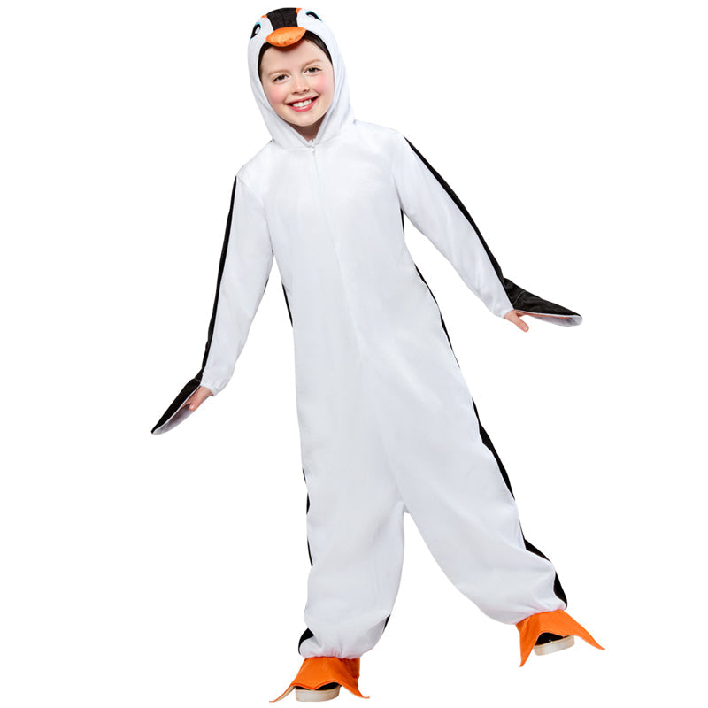 White Smoke Penguin Plush Child Onesie Costumes