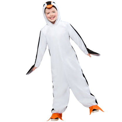 White Smoke Penguin Plush Child Onesie Costumes